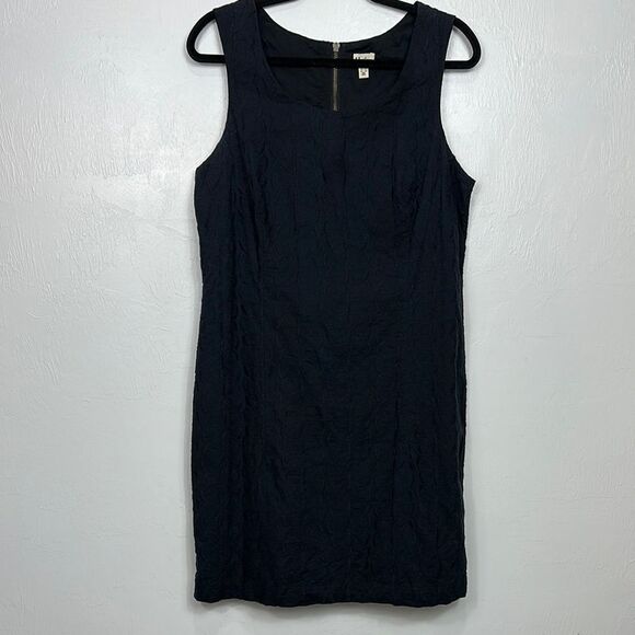 Hatley Elegant Black Floral Embroidery Sleeveless Sheath Dress Size 12 - Picture 2 of 10